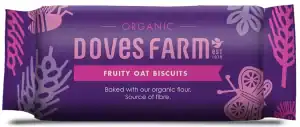 Organic Fruity Oat Biscuits by Doves Farm, 200g, healthy snack option.