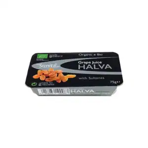 Organic Grape Juice Halva with Sultanas - vegan, natural, and delicious treat. Perfect for healthy s.