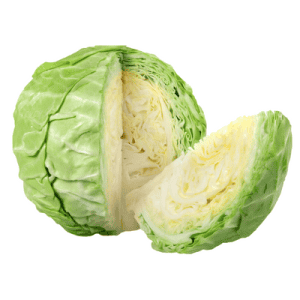 Fresh UK white cabbage for healthy meals.